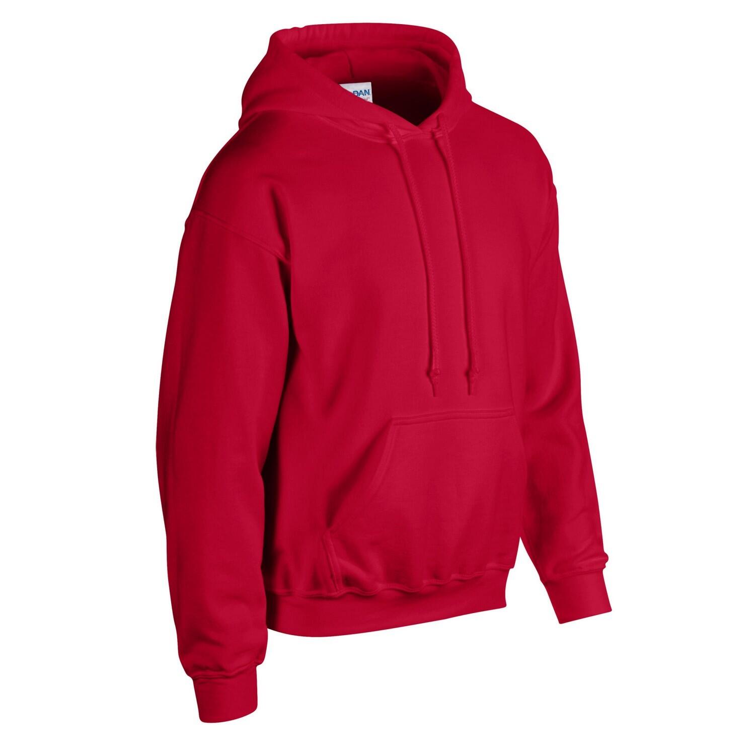 Felpa Con Cappuccio Adulto Unisex Gildan Rosso Ciliegio 3/3