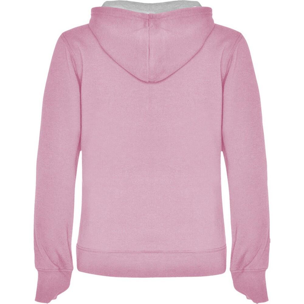 Sweat À Capuche URBAN Femme (Rose Clair / Gris Chiné) 2/4