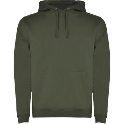 Felpa Con Cappuccio Uomo Roly Urban Verde Kelly Bianco