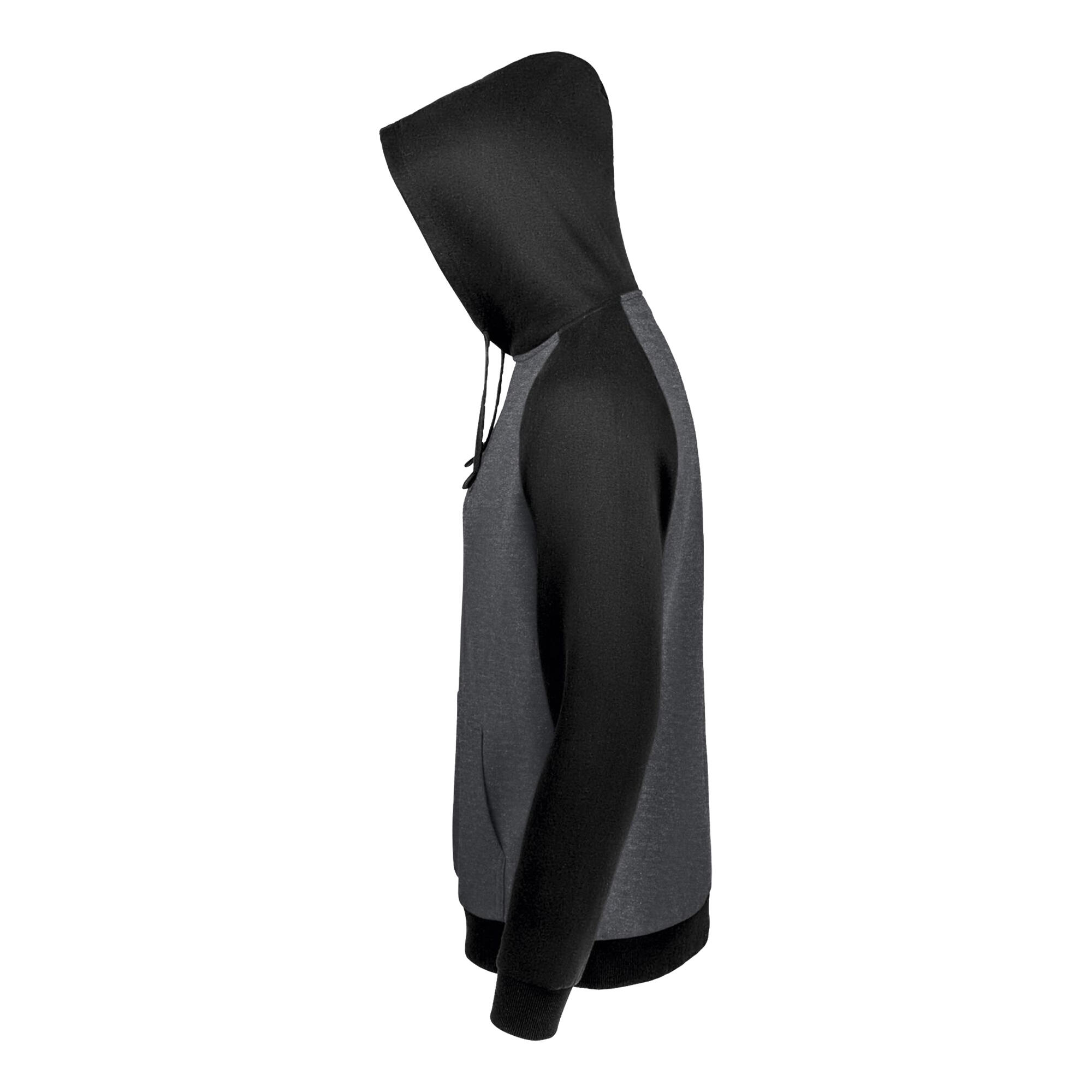 Sudadera Seattle para Adultos Unisex Negro, Gris Carbón Mezcla 3/4