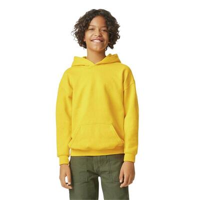 Kinder/kids softstyle plain fleece midweight hoodie (lichtroze)