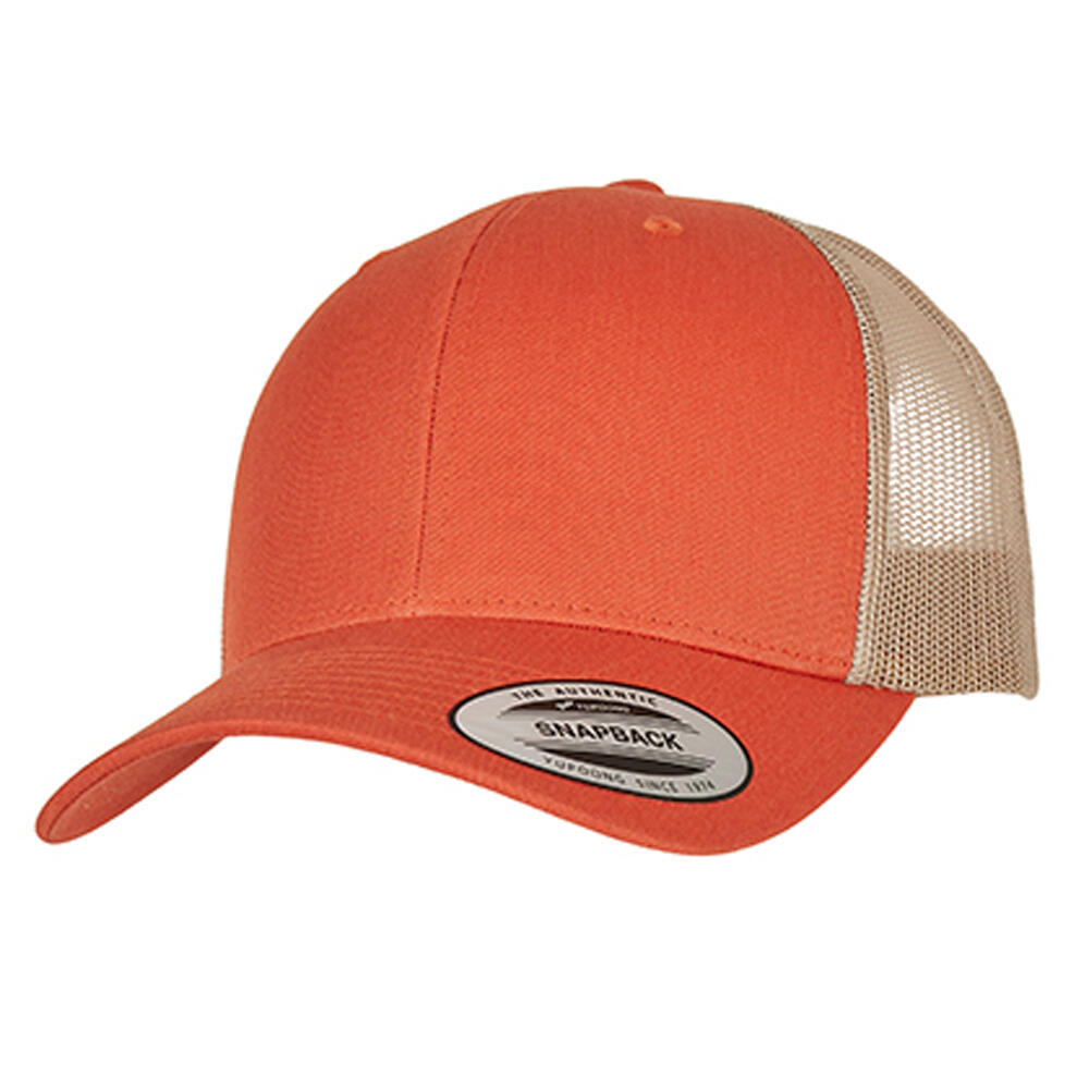 Retro Two Tone Trucker Cap (Rustic Orange/Khaki)