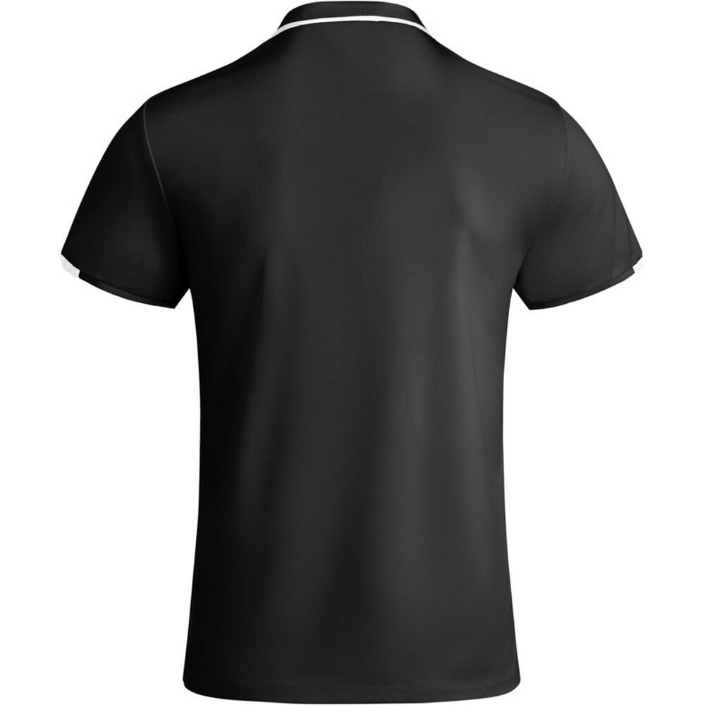 Polo Manches Courtes TAMIL Enfant (Noir Uni / Blanc) 2/4