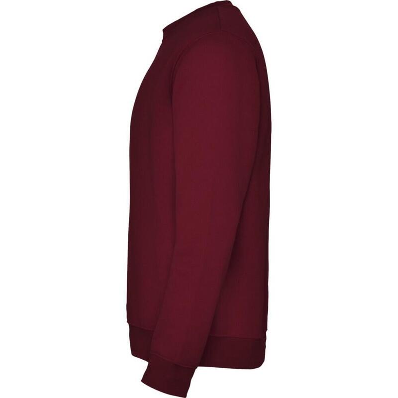 Camisola de gola redonda unissexo Clasica para adultos Vermelho Granada
