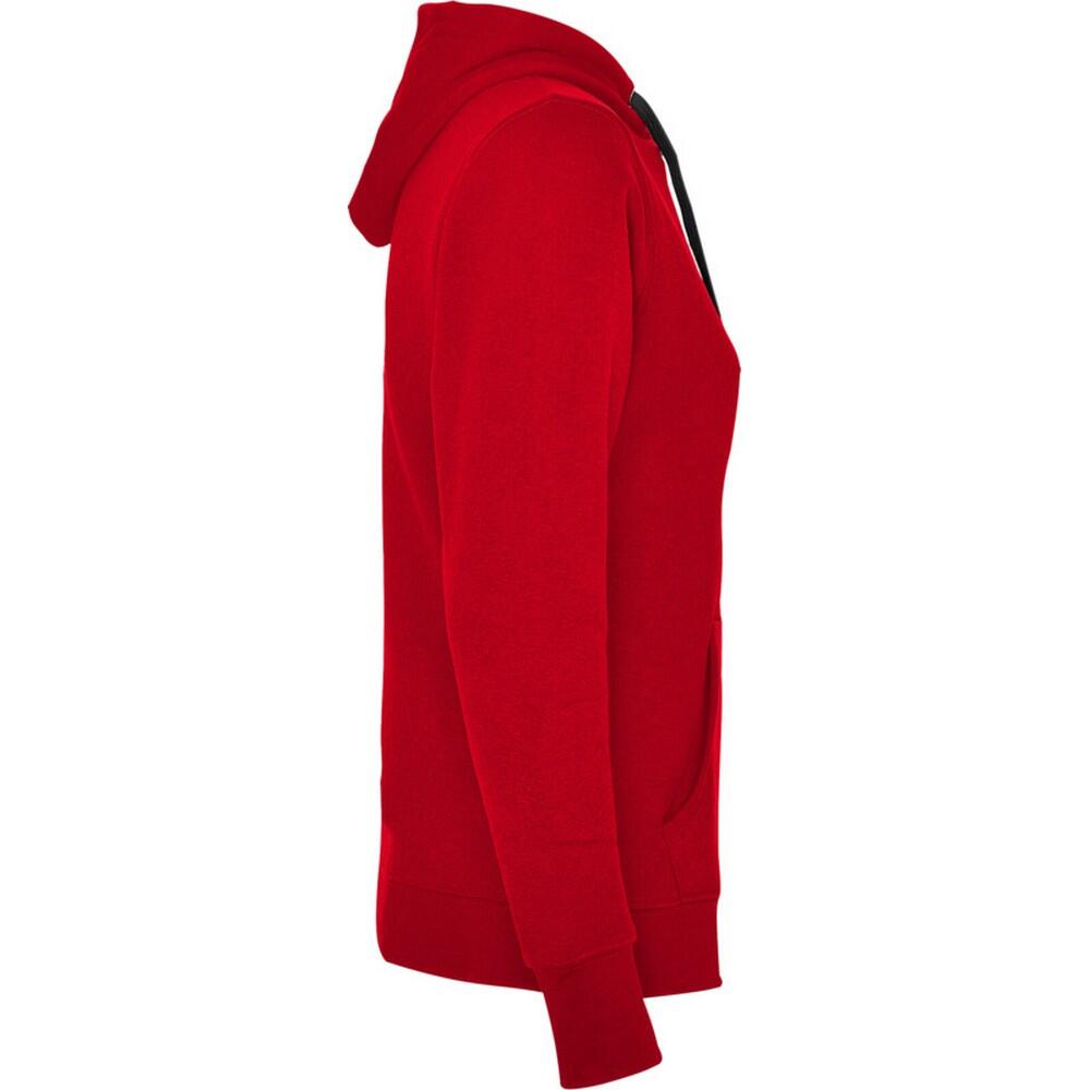 Dames Urban Hoodie (Rood/Massief Zwart) 3/4