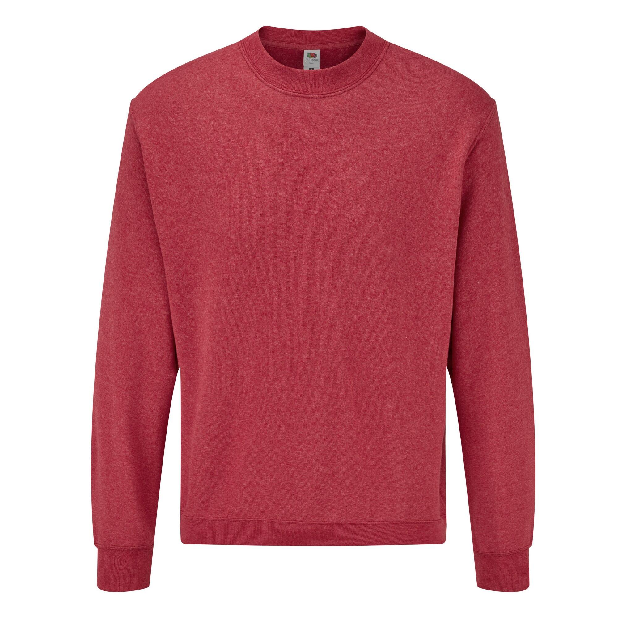 Fruit Of The Loom - Sweat Classic Homme (rouge Chiné) - Sweat-shirt - Rouge - 40 M - Decathlon