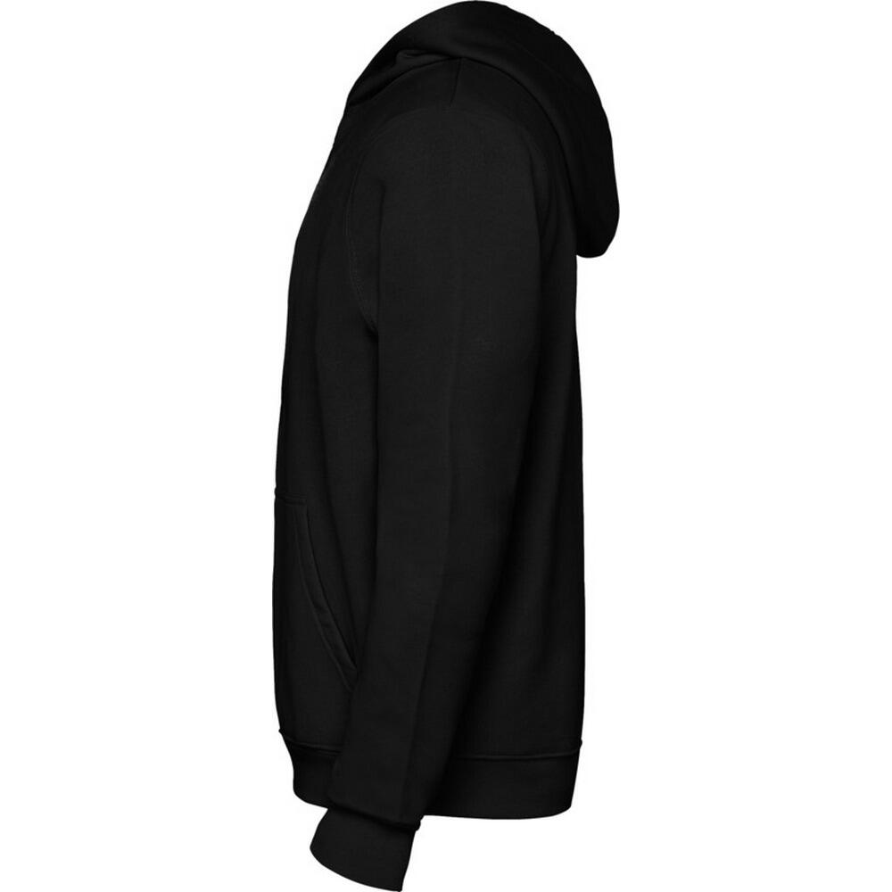Felpa Con Cappuccio Con Coulisse Bambini Roly Urban Nero Tinta Unita Grigio Di 3/4