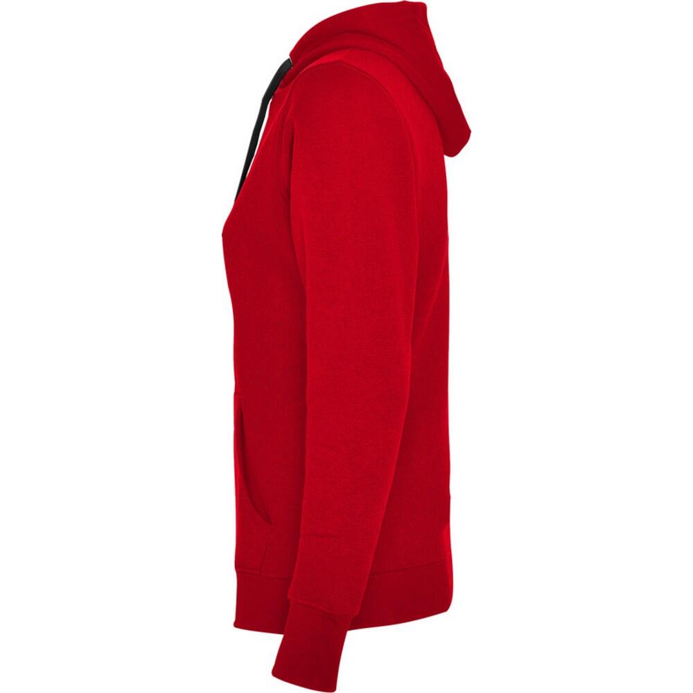 Dames Urban Hoodie (Rood/Massief Zwart) 4/4