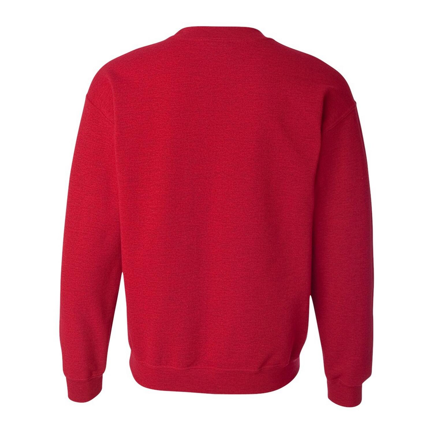 Felpa Girocollo Adulto Unisex Gildan Rosso Ciliegia Antico 2/3