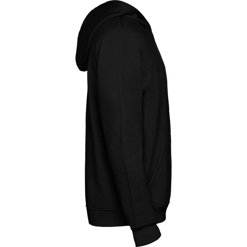 Felpa Con Cappuccio Con Coulisse Bambini Roly Urban Nero Tinta Unita Grigio Di 4/4