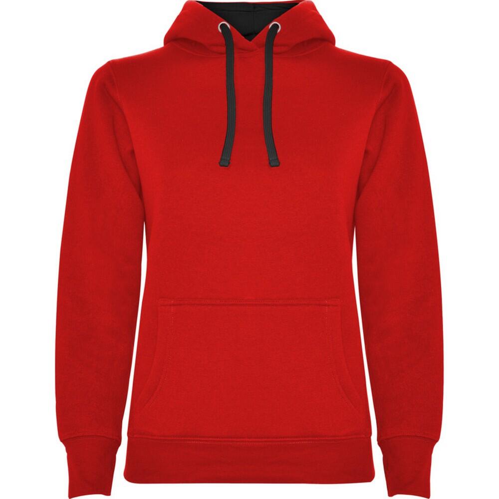 ROLY Dames Urban Hoodie (Rood/Massief Zwart)