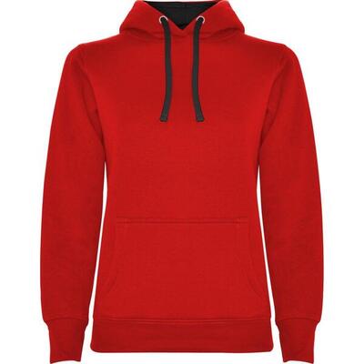 Dames urban hoodie (massief zwart)