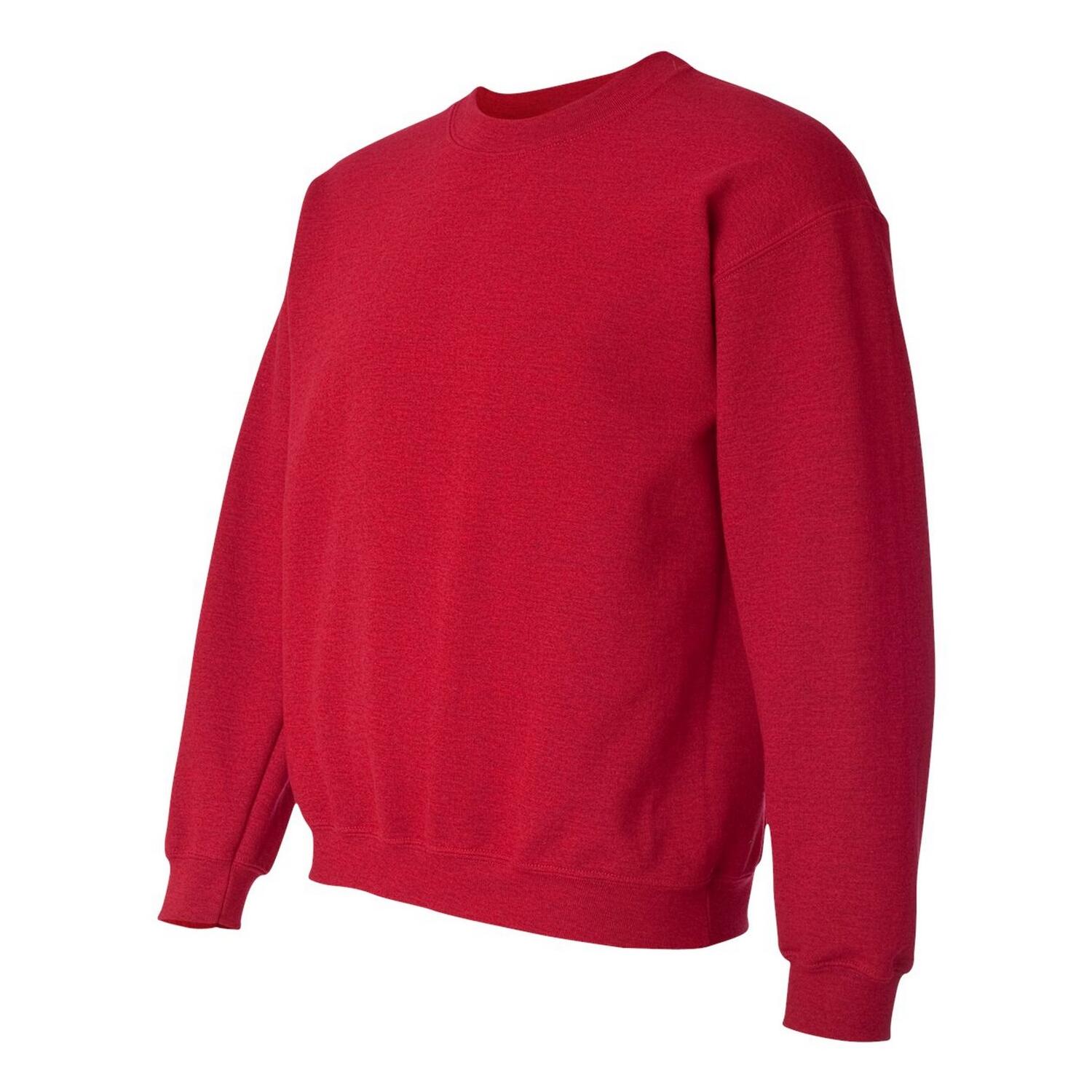 Felpa Girocollo Adulto Unisex Gildan Rosso Ciliegia Antico 3/3