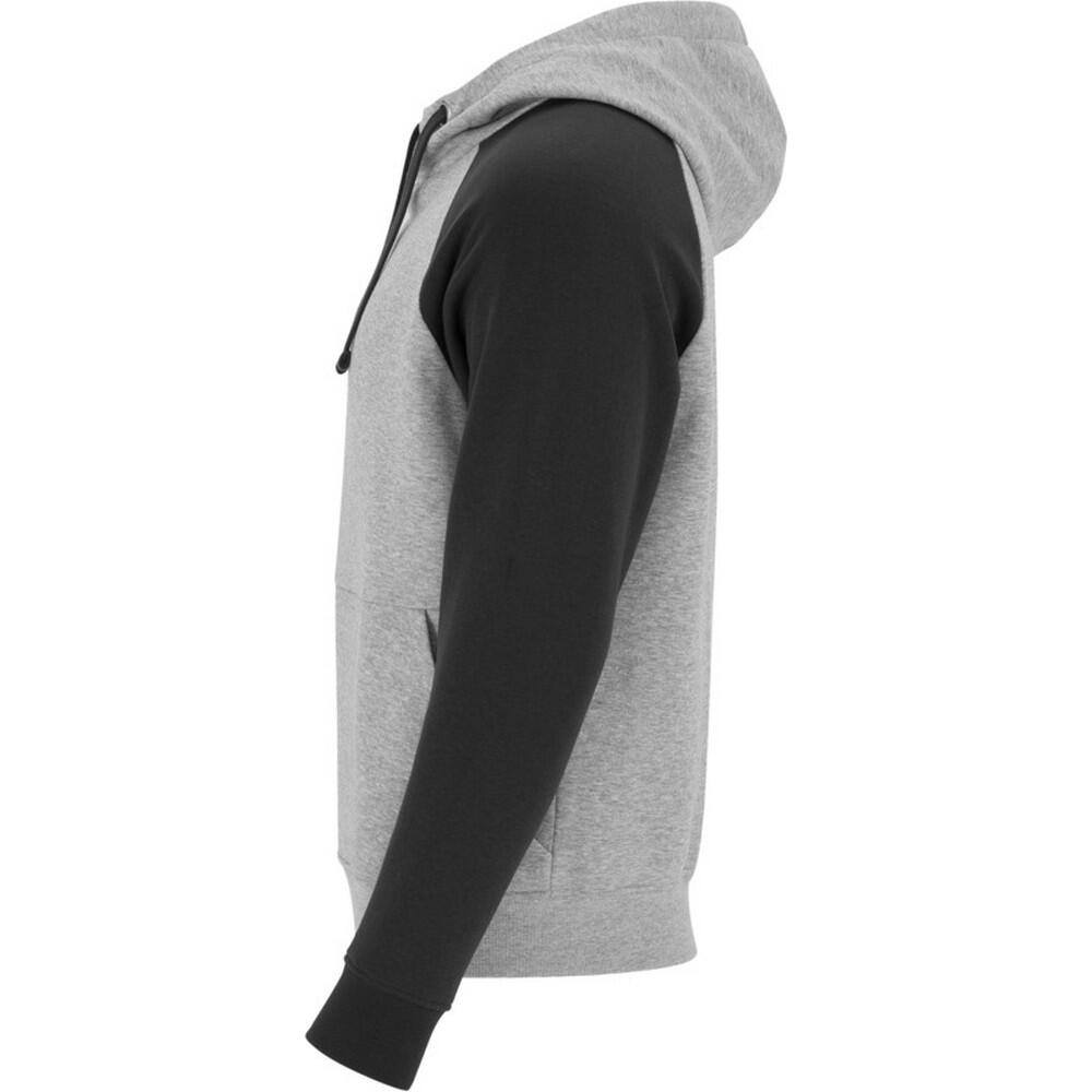 Sweat À Capuche BADET Enfant (Gris Chiné / Noir Uni) 3/4