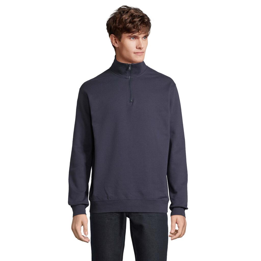 Unisex Adult Conrad Quarter Zip Sweatshirt (French Navy)