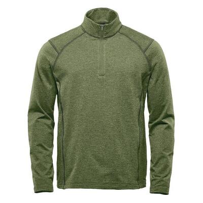 Heren treeline performance quarter zip sweatshirt (saliegroen heide)