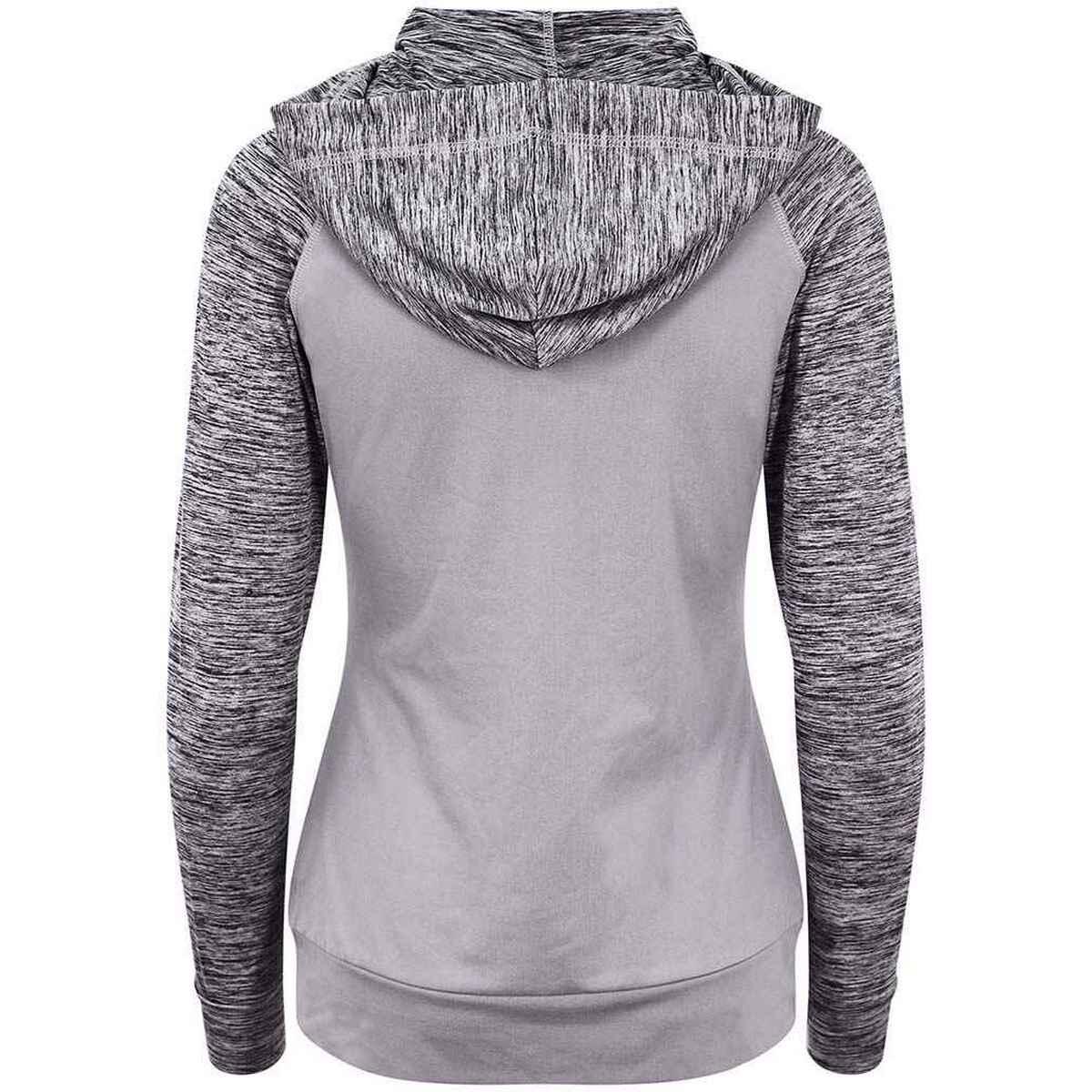 Felpa Con Cappuccio E Zip Intera Contrasto Donna Just Cool Cool Grigio Grigio 2/2