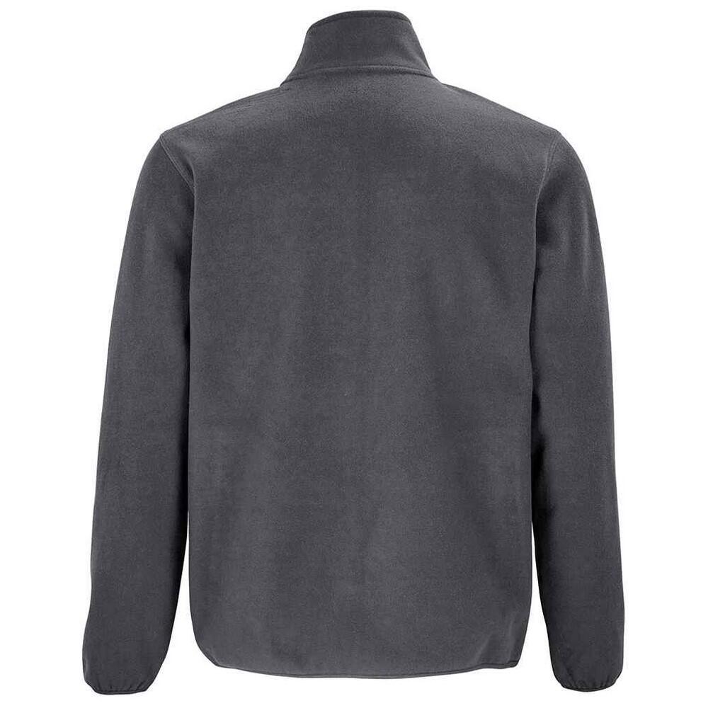 Giacca In Pile Con Cerniera Uomo SOLS Factor Grigio Antracite Tinta Unita 2/4