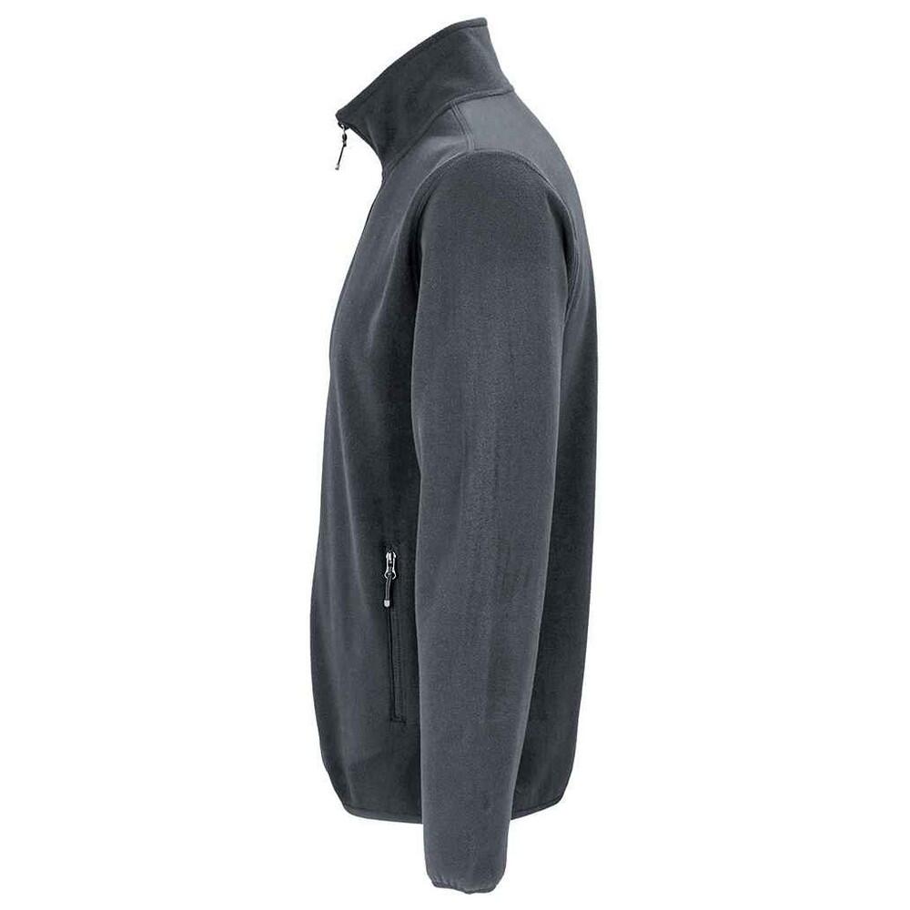Giacca In Pile Con Cerniera Uomo SOLS Factor Grigio Antracite Tinta Unita 3/4