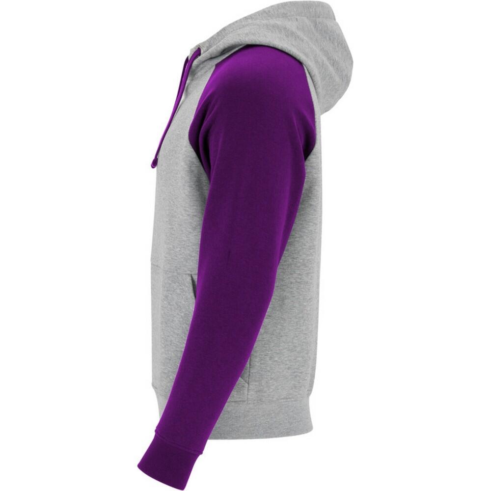 Sweat À Capuche BADET Enfant (Gris Chiné / Violet) 3/4