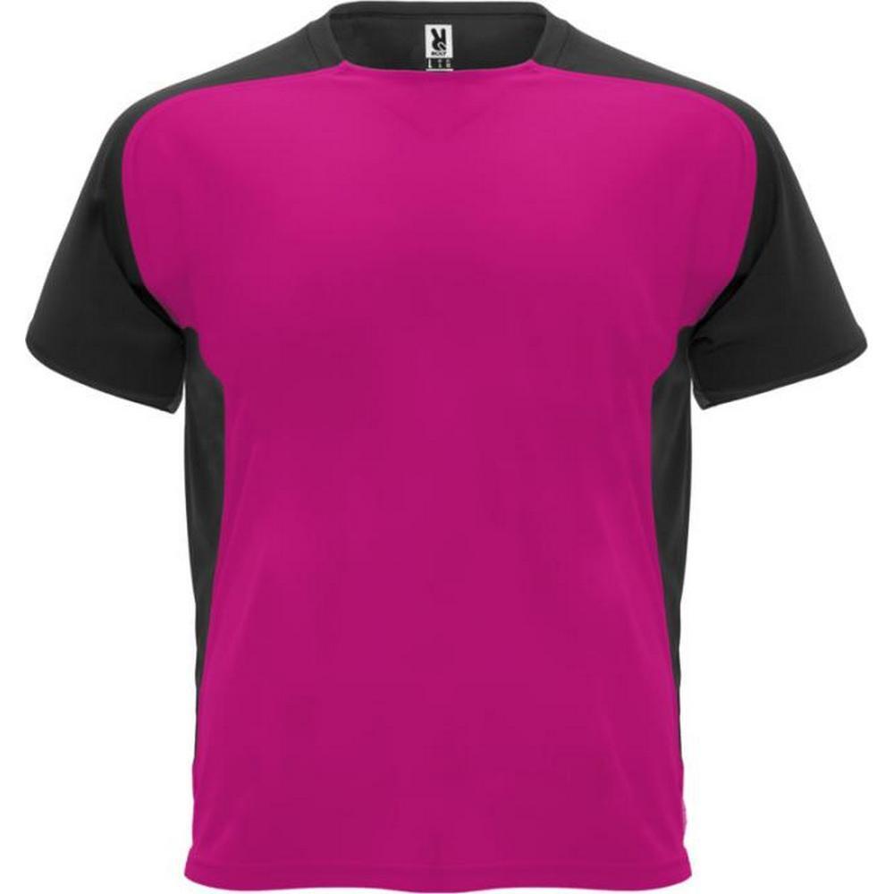 Unisex Adult Bugatti Sports TShirt (Fuchsia/Solid Black)
