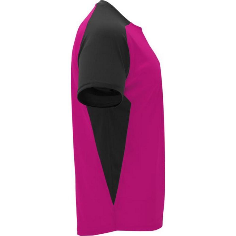 Unisex Bugatti Sport Tshirt voor volwassenen (Fuchsia/Geen zwart) 4/4