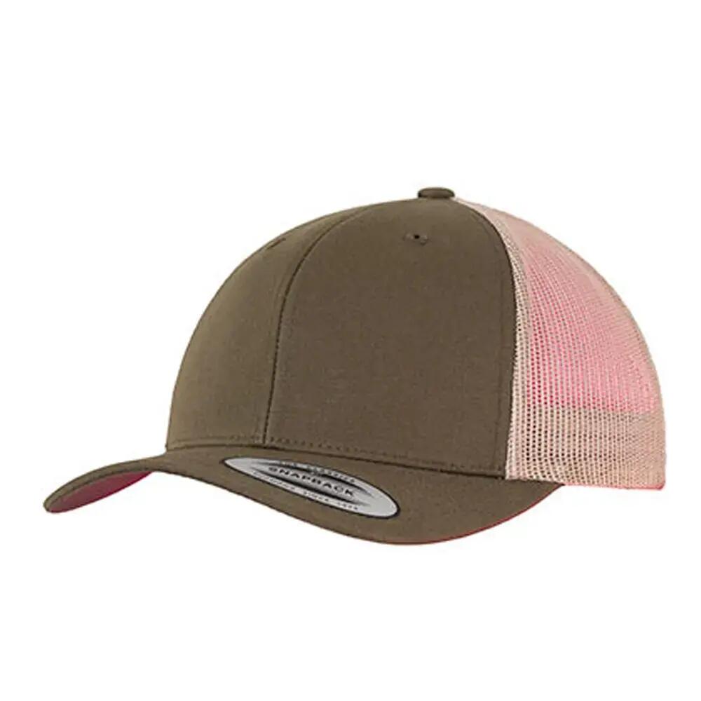 Retro Two Tone Trucker Cap (Moss Green/Khaki)