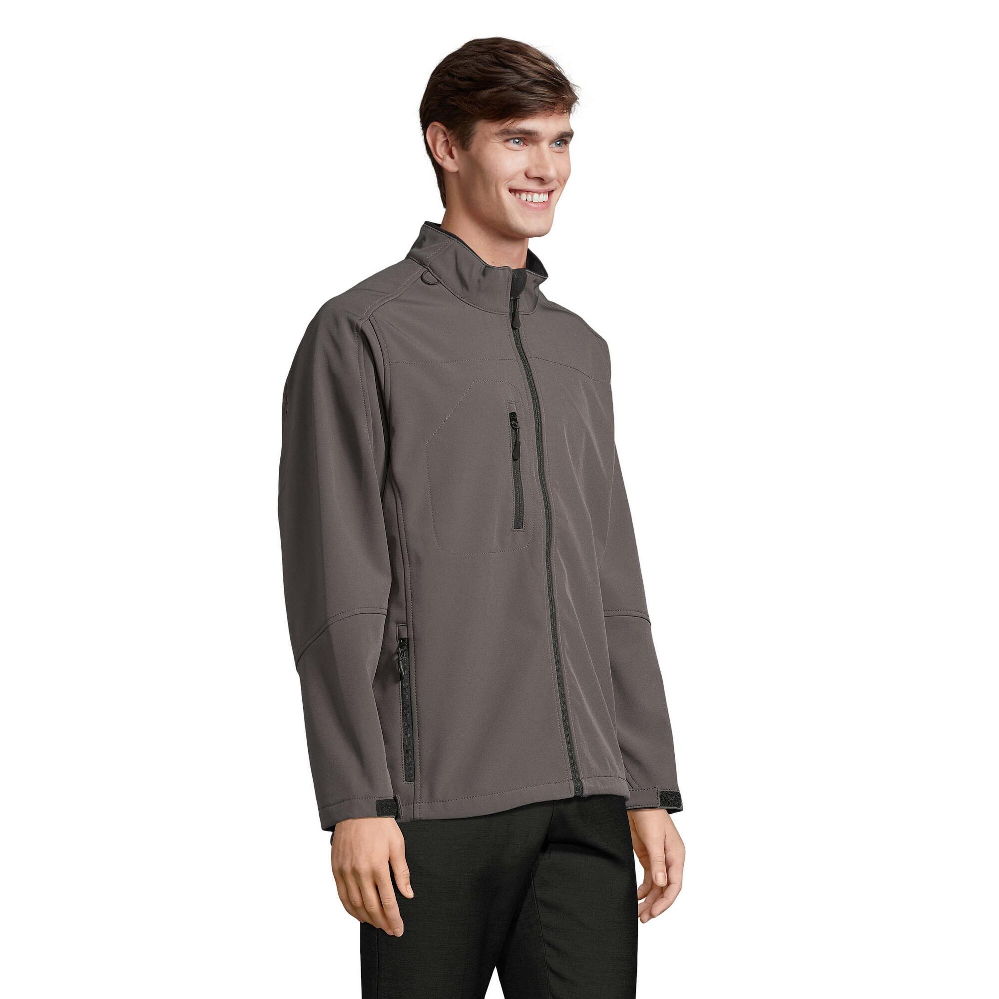 Veste Softshell RELAX Homme (Gris Charbon Uni) 3/4