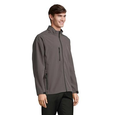 Heren relax soft shell jas (donkere chocolade)