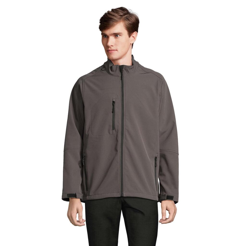 Mens Relax Soft Shell Jacket (Charcoal Grey Solid)