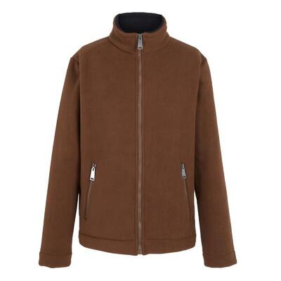 Heren garrian ii full zip fleece jacket (donkerbruin/zwart)