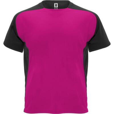 Maglietta Sportiva Maniche Corte Bambini Roly Bugatti Nero Tinta Unita Bianco