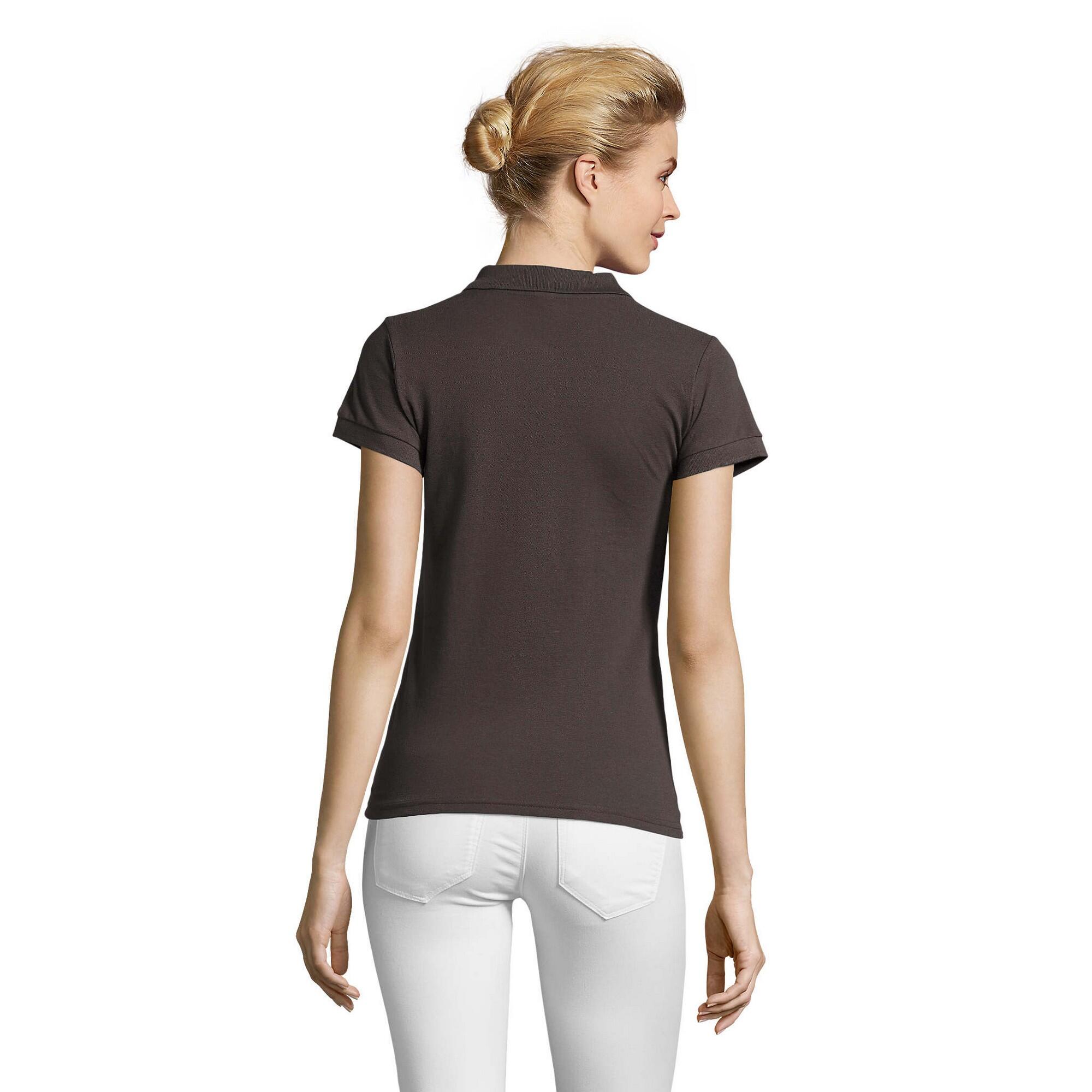 Dames Perfect Poloshirt (Donkergrijs massief) 2/4