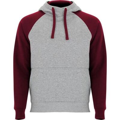 Badet tweekleurige uniseks volwassen hoodie (heide grijs/koningsblauw)