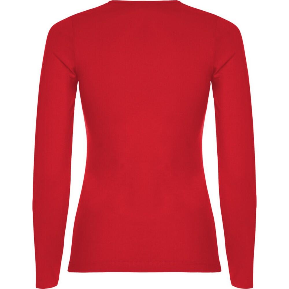 Dames Extreme Tshirt met lange mouwen (Rood) 2/3