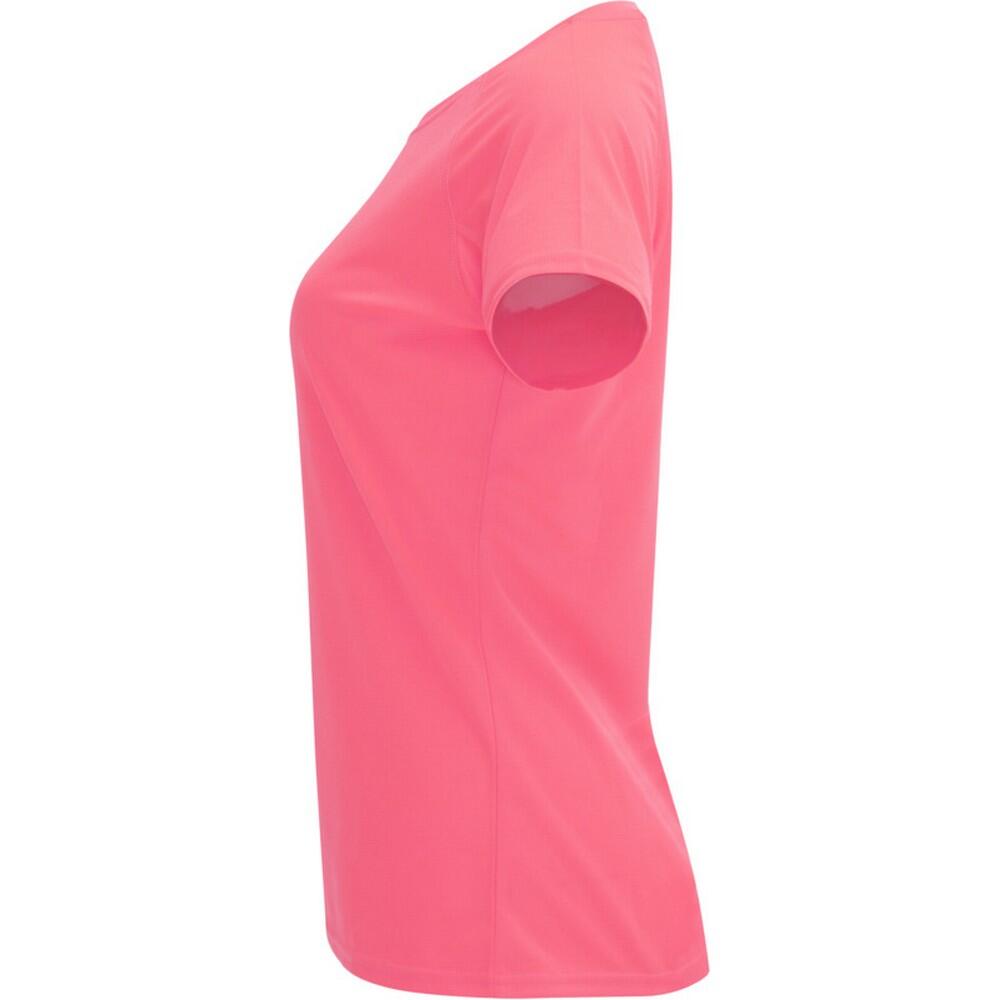 Tshirt BAHRAIN Femme (Rose Vif Fluo) 4/4