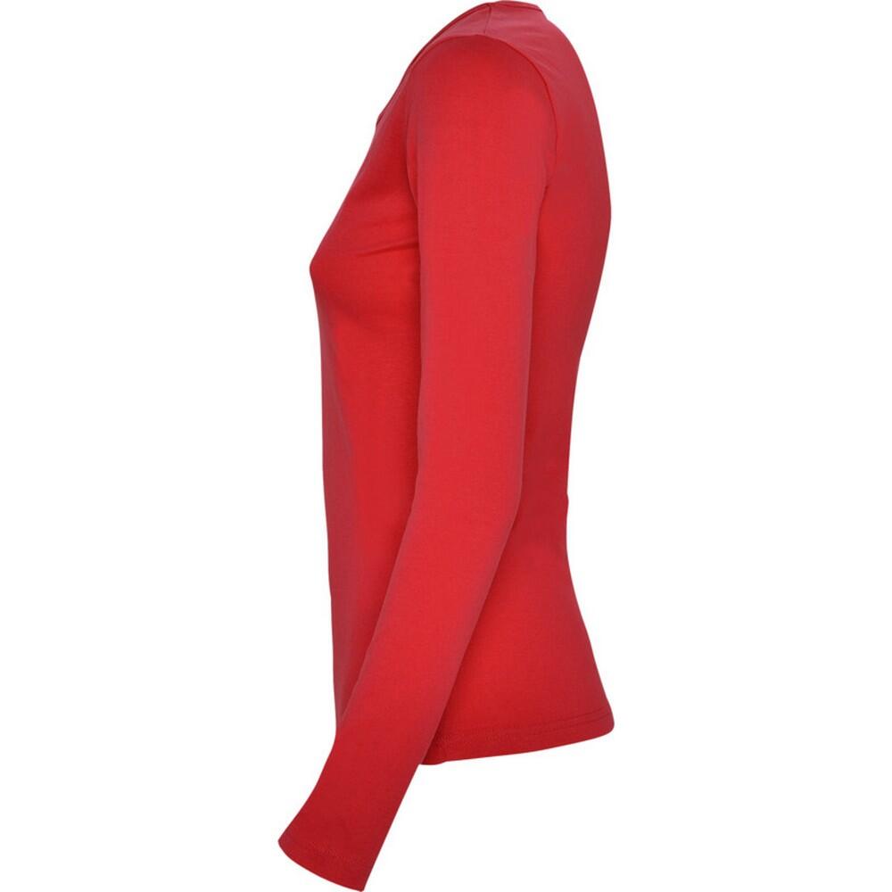 Dames Extreme Tshirt met lange mouwen (Rood) 3/3