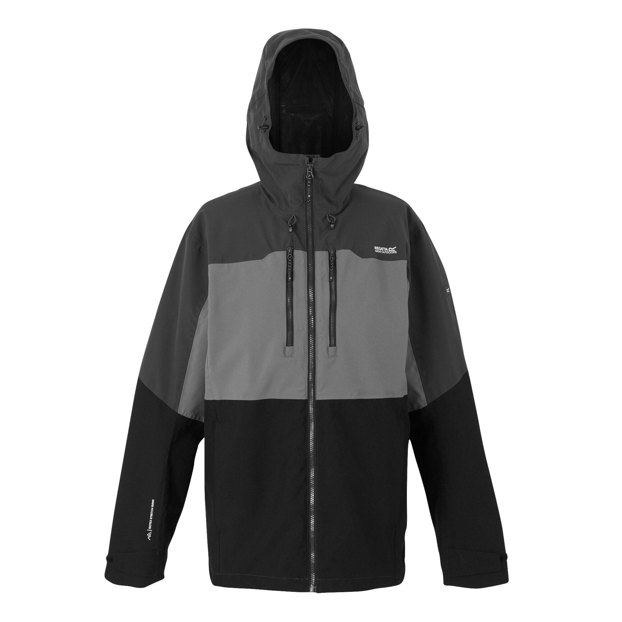 Chaqueta Impermeable Maland II para Hombre Gris Granito, Ceniza, Negro 2/5