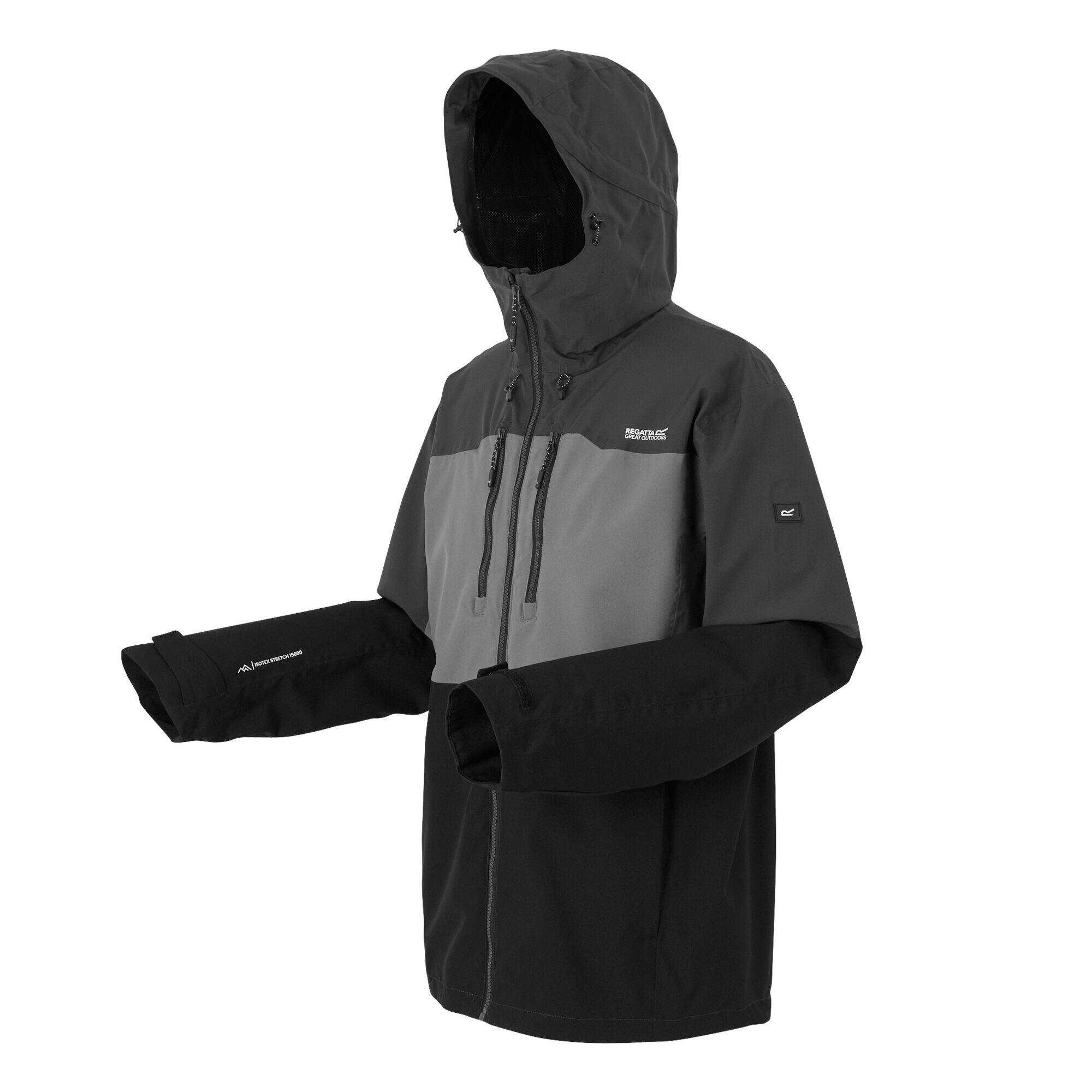 Chaqueta Impermeable Maland II para Hombre Gris Granito, Ceniza, Negro 4/5