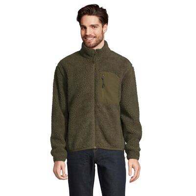 Fury sherpa jas voor volwassenen (leger/donker leger)