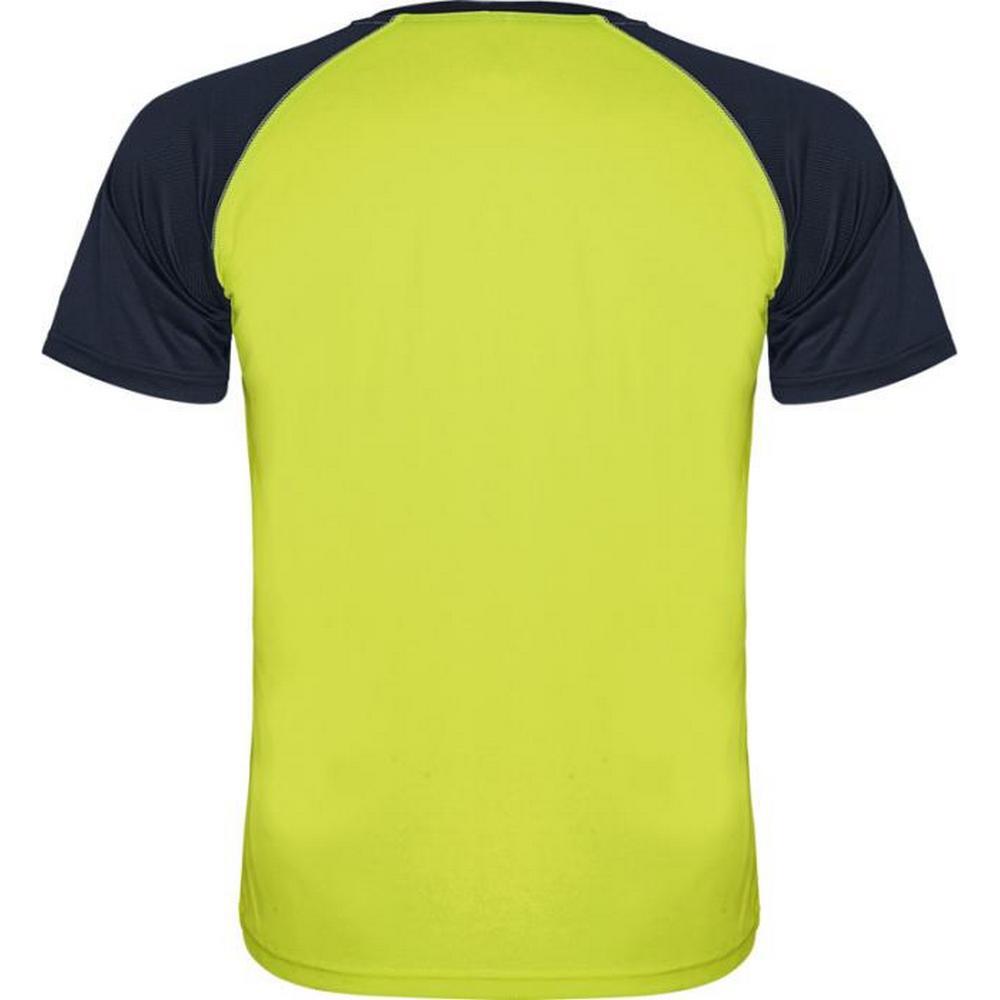 Tshirt INDIANAPOLIS Adulte (Jaune Fluo / Bleu Marine) 2/4