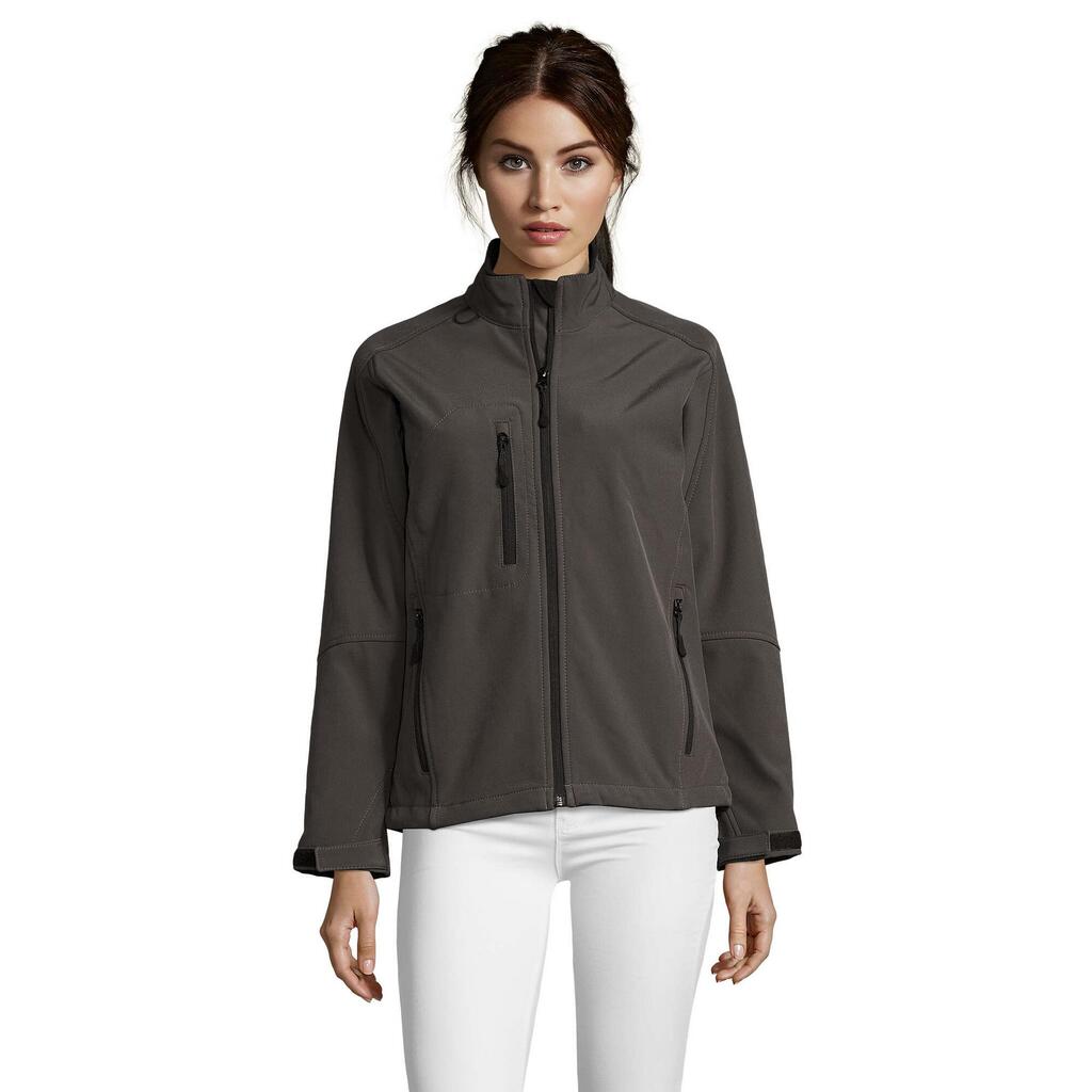 Womens/Ladies Roxy Soft Shell Jacket (Charcoal Grey Solid)