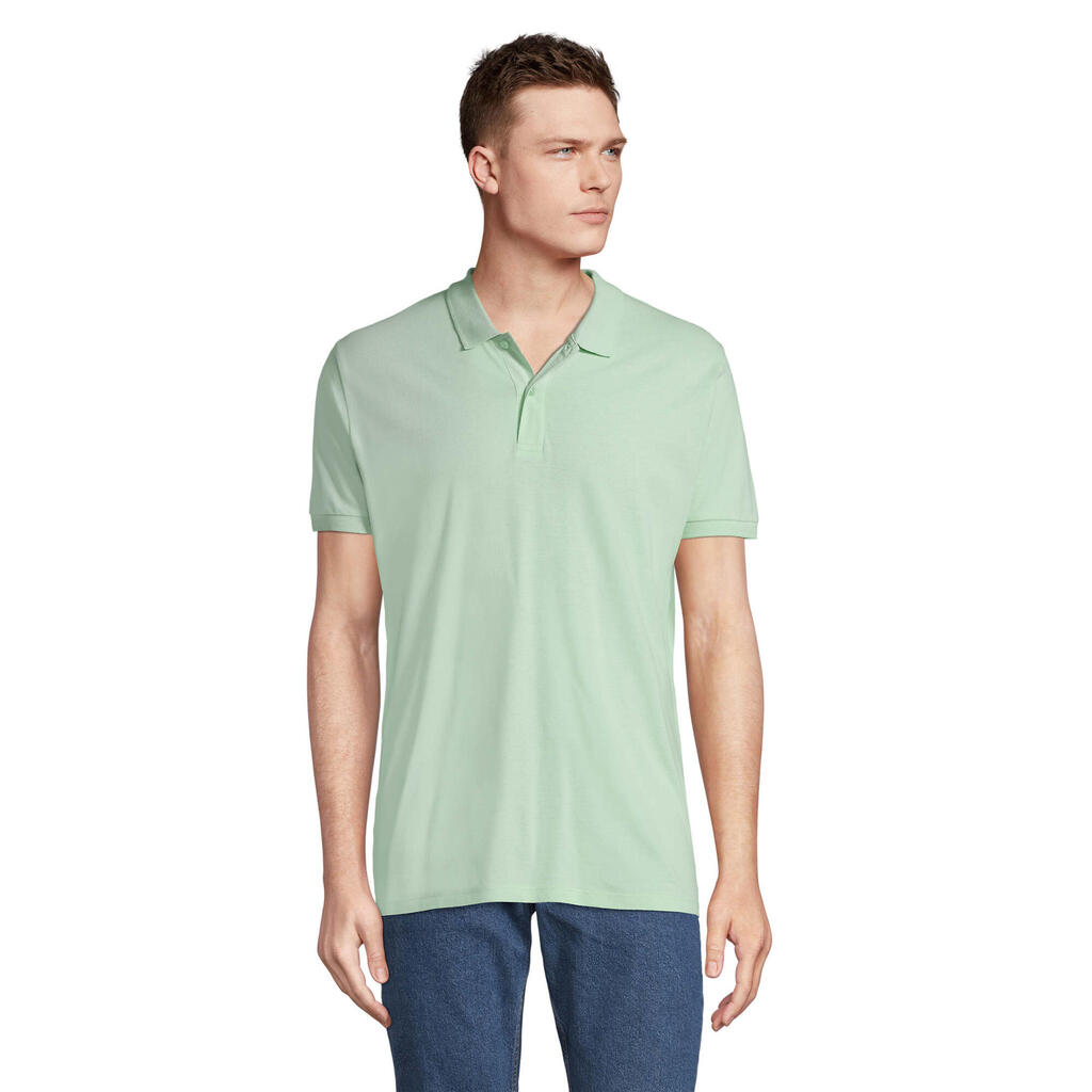 Mens Planet Polo Shirt (Frozen Green)