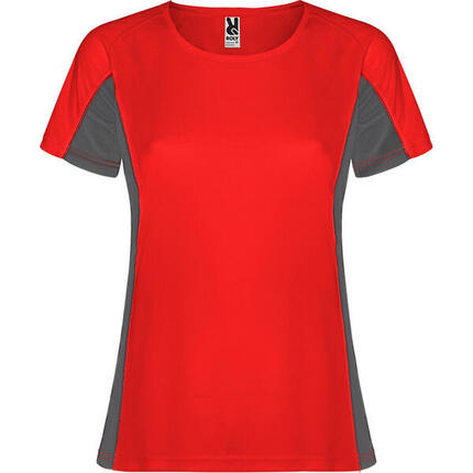 Tshirt Manches Courtes Sport SHANGHAI Femme (Rouge / Anthracite)