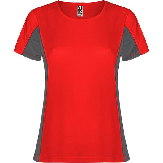 Tshirt Manches Courtes Sport SHANGHAI Femme (Rouge / Anthracite)