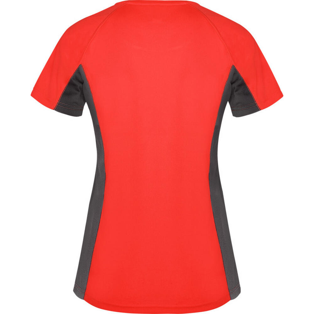 T-Shirt para Desporto Manga Curta Shanghai Mulher (Vermelho/Chumbo escuro) 2/4