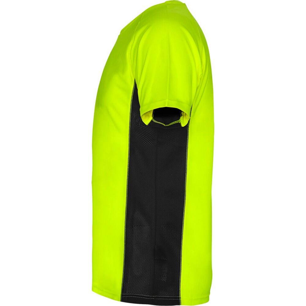 Tshirt SHANGHAI Homme (Vert Fluo / Noir Uni) 3/4