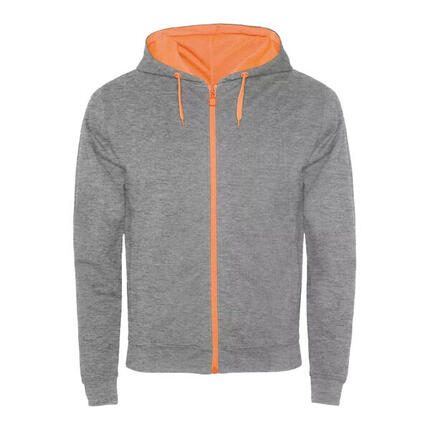 Veste De Survêtement FUJI Adulte (Gris Chiné / Orange Fluo)