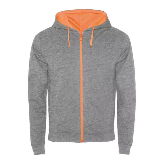 Veste De Survêtement FUJI Adulte (Gris Chiné / Orange Fluo)
