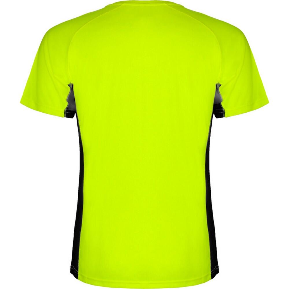 Tshirt SHANGHAI Homme (Vert Fluo / Noir Uni) 2/4